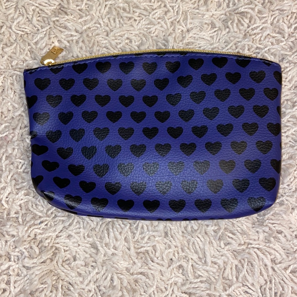 Purple with black hearts bag